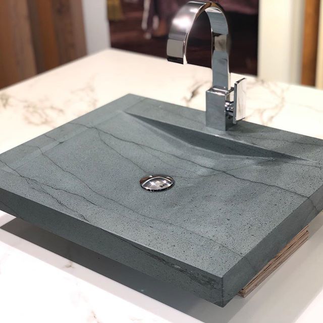 We’ve been testing out new basin designs on the CNC machine... love this sleek design! 😍

We can make bespoke shower trays and basins from a wide range of natural stone which will look incredible in your bathroom! 
Visit the showroom or give us a cal… bit.ly/2SVHBoa