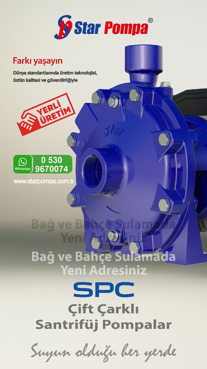 %100 Yerli SPC Serisi Pompalar...