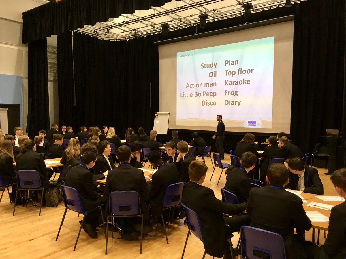 WMount's tweet photo. Our Year 10โs are well underway with their โstudying made easyโ. Thanks @MADETraining There are lots of revision techniques, hints and tips flying around! #studyingmadeeasy #studyskills #revision #memory https://t.co/tNlpUq6IeB