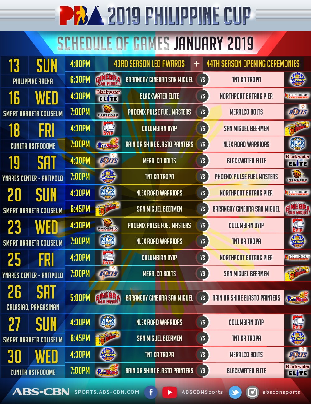 Pba schedule 2020 philippine cup deals