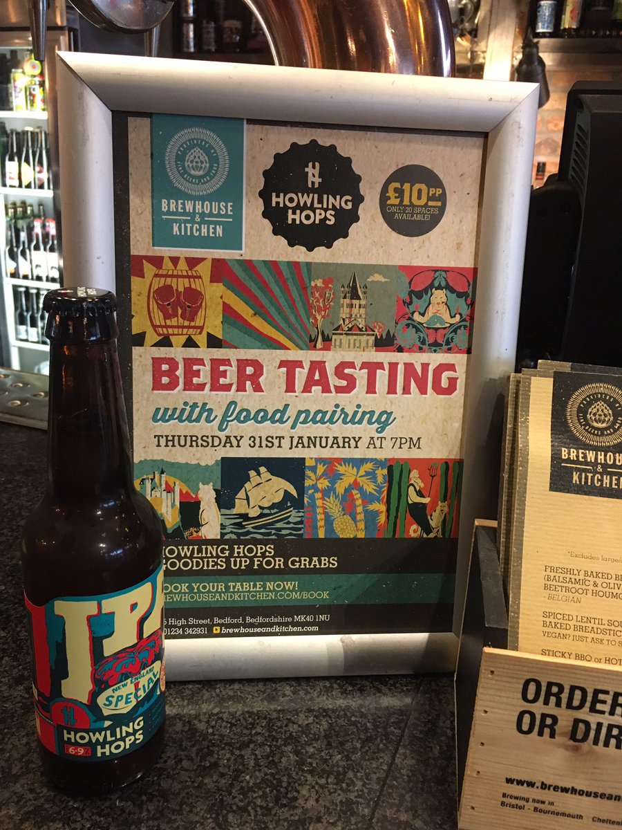 BKBedford's tweet image. We’ve got Howling Hops brewery coming from London to hold a beer tasting and food pairing event! 😍🍻
Get your tickets now online or in the pub for £10pp for Thursday 31st January at 7pm 🍺
You won’t want to miss it! 🤗