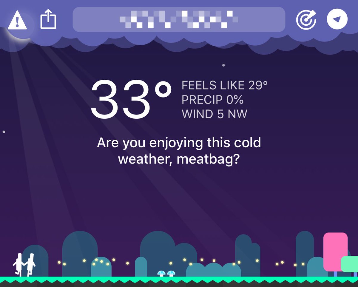 CARROT Weather's forecast for today 🤭 #carrotweather carrotweather.app