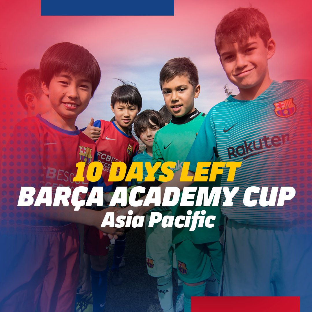🔵🔴 Only 10 days left... #BarçaAcademyAPAC Cup. Will you be there?? 🇮🇳🇦🇺🇯🇵🇸🇬🇨🇳