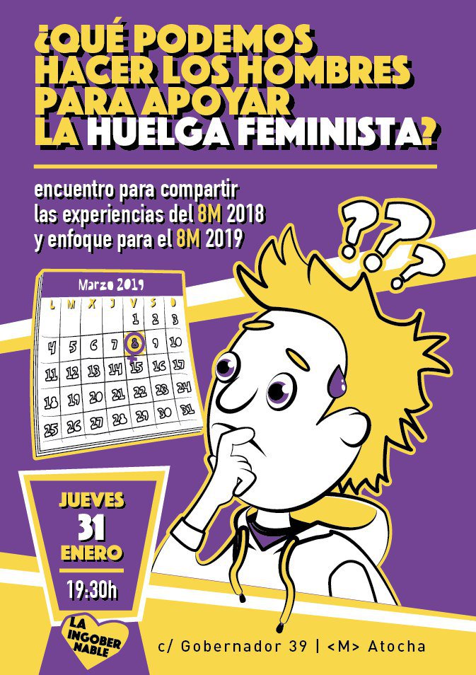 ¿Qué aprendimos los hombres en los puntos de cuidados y en la huelga feminista del 8M2018? ¿Y cómo podemos apoyar el #8M2019?

Os invitamos a este encuentro para pensar juntos 👇

ingobernable.net/2019/01/15/hom…