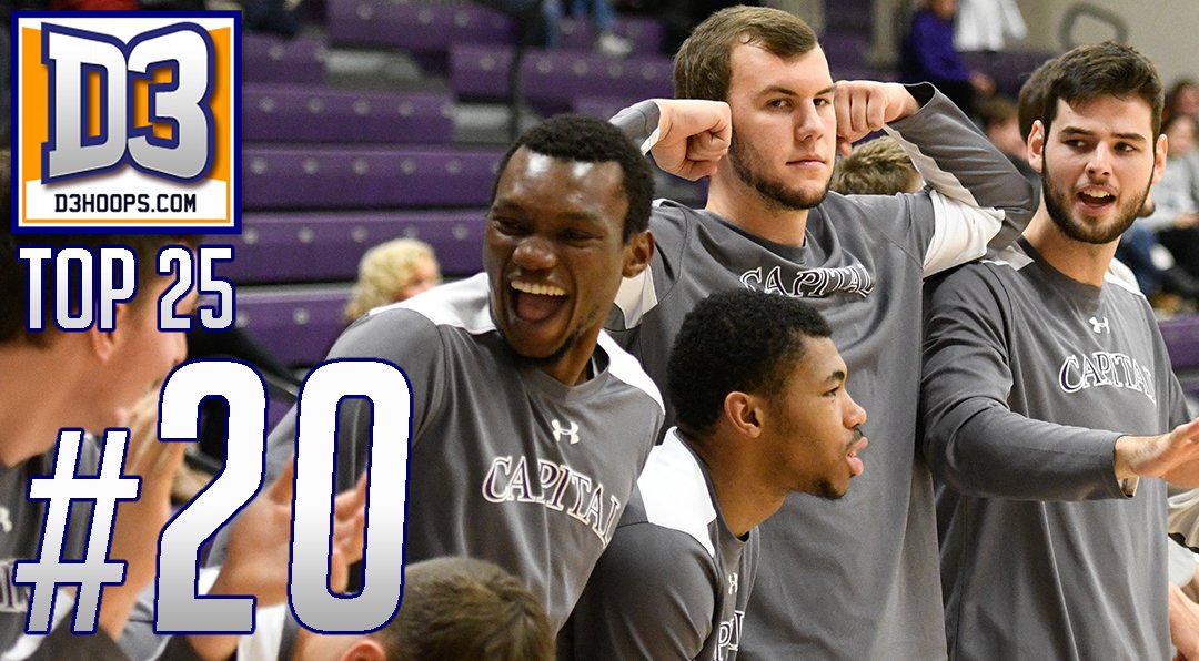 Let's goooooooo! <a href="/Capital_MBB/">Capital Basketball</a> has cracked the <a href="/d3hoops/">D3hoops/Patrick Coleman</a> Top 25 and comes in at #⃣2⃣0⃣‼ Let's keep climbing boys! #CapMBB #CapFam #d3hoops #oac

📰: athletics.capital.edu/sports/mbkb/20…