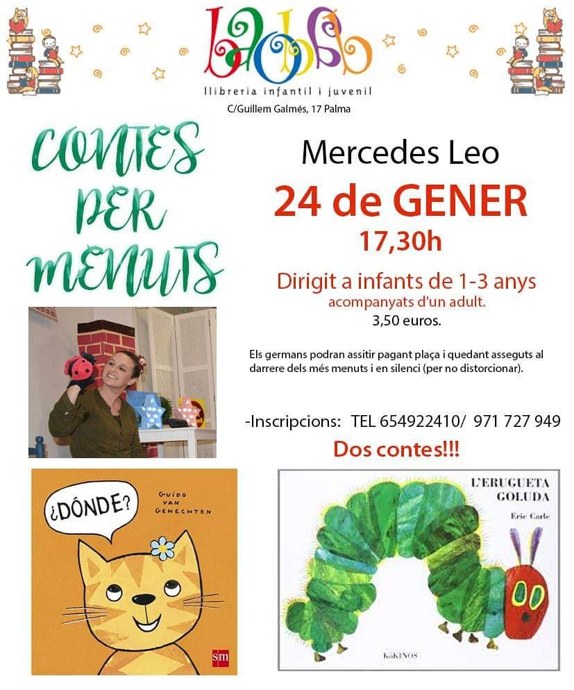 llibreriabaobab's tweet photo. Avanç info: Mercedes Leo Parrado contarà dos supercontes pels més menuts de la casa. Com disfrutam amb ella!!! No vos ho podeu perdre!!!😍😍😍#contacontes #escoletes #petitons #activitatsinfantils #de0a3anys https://t.co/04wz5aoIC2