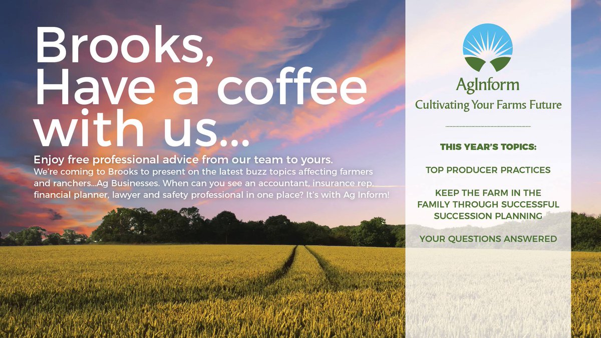 AgInformMH's tweet image. See you at 1pm, at the @Brooks_MHC! Hear talks from @KMAS_7P, @BVALLP, @smithhersey, @RobSchottner, @janetadams_MH, TSG Financial &amp;amp; @FSSafetyBuzz