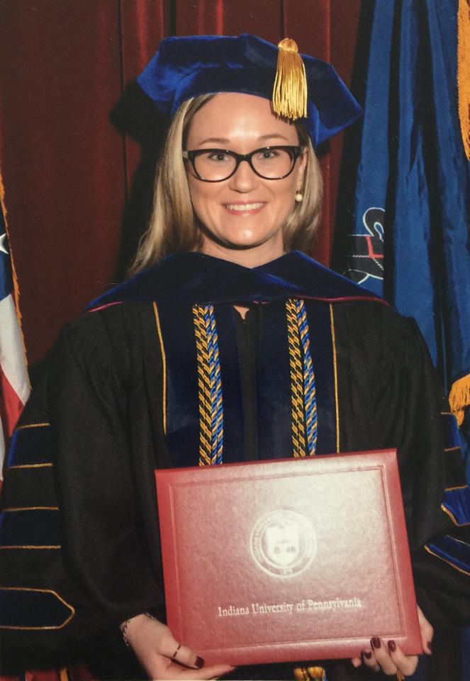 Congratulations <a href="/MountBusiness/">MountBusiness</a> Asst. Professor @ChristinaYoder7 on earning her <a href="/IUPedu/">Indiana University of Pennsylvania</a> doctorate degree! "I hope I’ve set an example of what it means to chase your dreams–even if the chase includes completing late night classes, juggling work, and sacrificing time to get there."