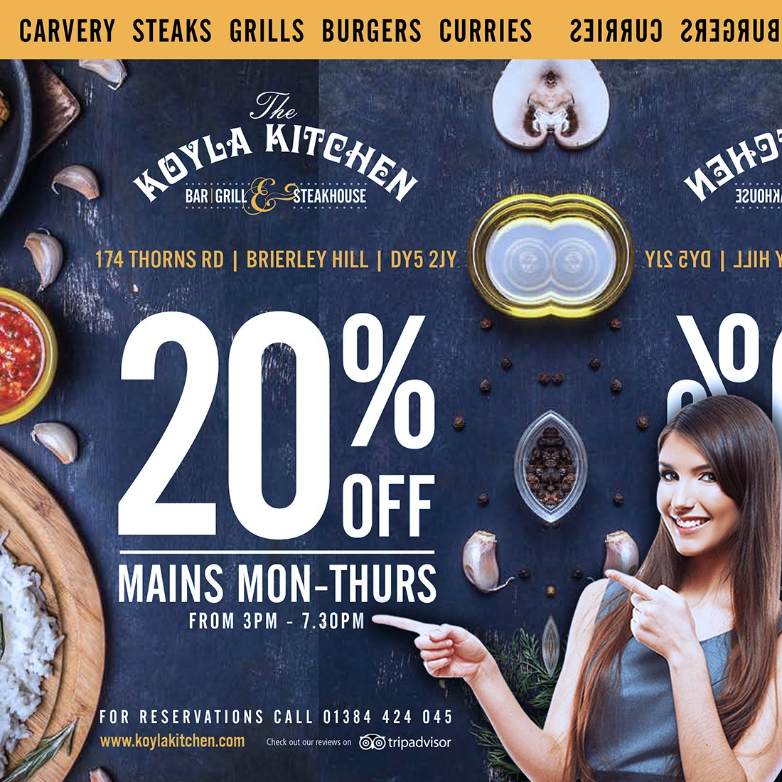 Special Offer Monday to Thursday! Get 20% Off at The Koyla Kitchen! Read more here > koylakitchen.com/special-offer-… <a href="/KoylaKitchen/">Koyla Kitchen</a> #KoylaKitchen #Food #Offer #BrierleyHill