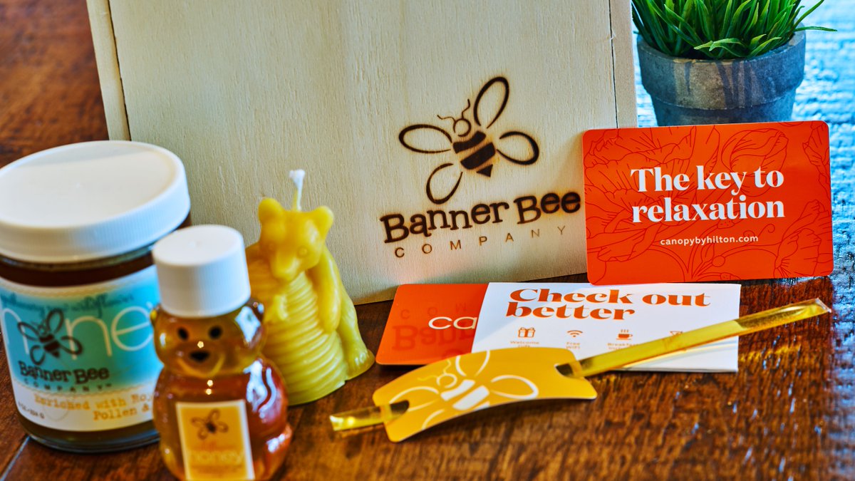 CanopyBethesda's tweet photo. We don't really get what all the buzz is about, bee puns aren't that great. But we know that you won't bee disappointed by our welcome gift from @BannerBees!  #canopybethesda #thoughtfullylocal #meettheneighbors #punny https://t.co/uPMBUiZKYu