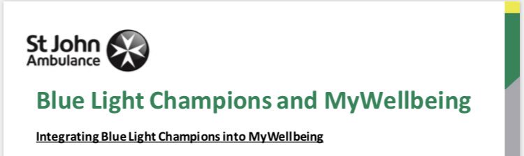 It doesn’t take a doctor to tell you that wellbeing is important, and that’s why I’m delighted @stjohnambulance are taking it so seriously. Just had an excellent catch-up with our organisational Wellbeing Lead looking at how we can use our amazing #BlueLightChampions better 🚑💆‍♂️