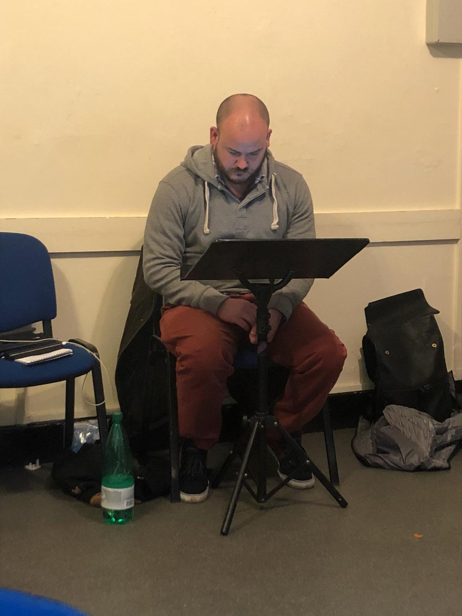 KingsHeadThtr's tweet image. #CarmenKHT rehearsals are in full swing! Here&apos;s @midbradley in a moment of concentration #opera #fringeopera