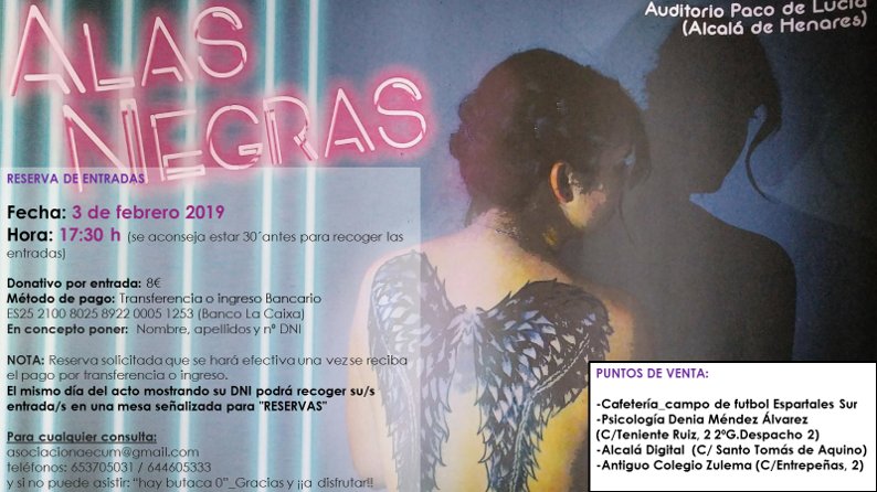 AECUM_asocn's tweet photo. 3 DE FEBRERO_DANZA Y TEATRO PARA DISFRUTAR!!  "ALAS NEGRAS", del clásico el Lago de los Cisnes a una transformación de una realidad. MUJERES, VALENTÍA, UNIÓN Y LOGROS. Aquí os dejamos las opciones para adquirir las entradas. ¡¡Gracias por colaborar y apoyar!! ARTE Y DAÑO CEREBRAL https://t.co/X9c5WpbCGj