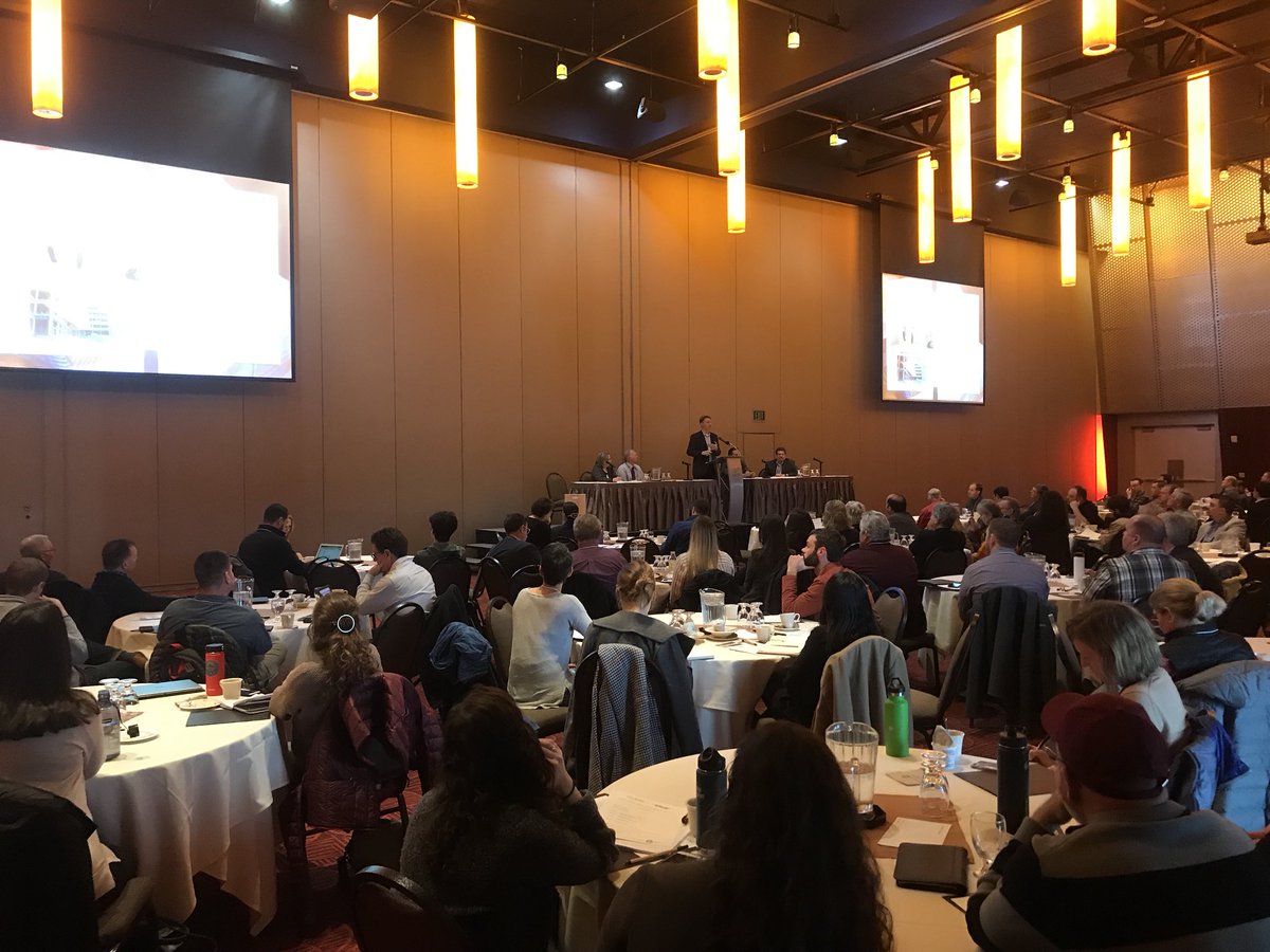 First panel at the Oregon Mass Timber Development Summit in Salem today, hosted by TallWood Design Institute and Business Oregon