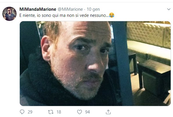 Qualcuno ha notizie del fenomeno (#marione). Questo è il suo ultimo tweet risalente a 5 giorni fa. Sono in pensiero. Per favore qualcuno ci dica dov'è 😂