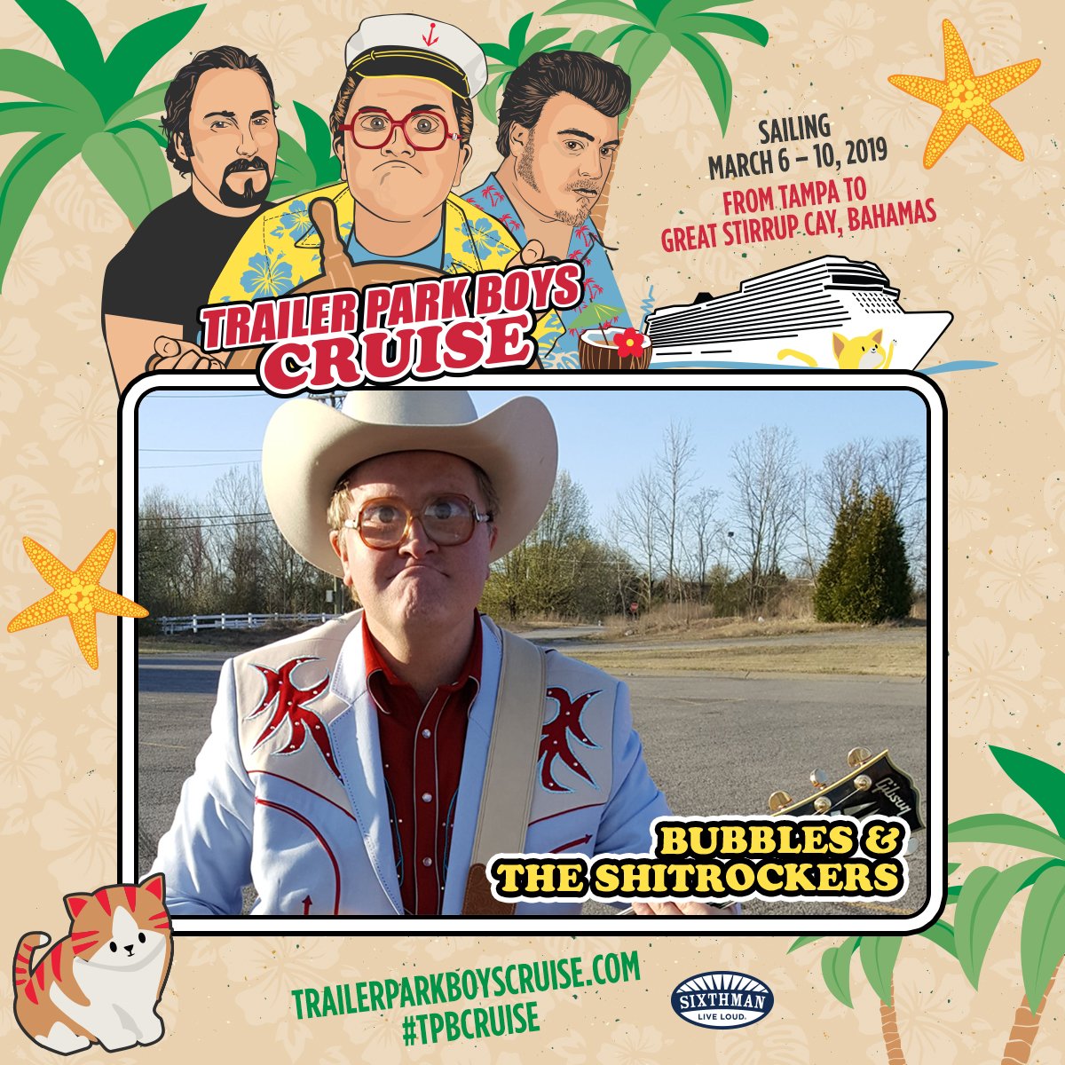 TPBCruise's tweet photo. WATCH: Bubbles &amp; the Shitrockers - "Who's Got Your Belly" | Official Music Video
https://t.co/t4bJvC6945 https://t.co/DPy716XJJz