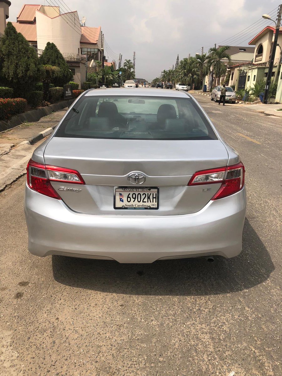 Layqan's tweet photo. Silver Fresh 2013 Toyota Camry LE Available for 4.5m. Lovely leather interior, Alloy wheels, Sharp and Smooth all over. Please RT to help my business 🙏🏾 https://t.co/wuTUaL9G6W