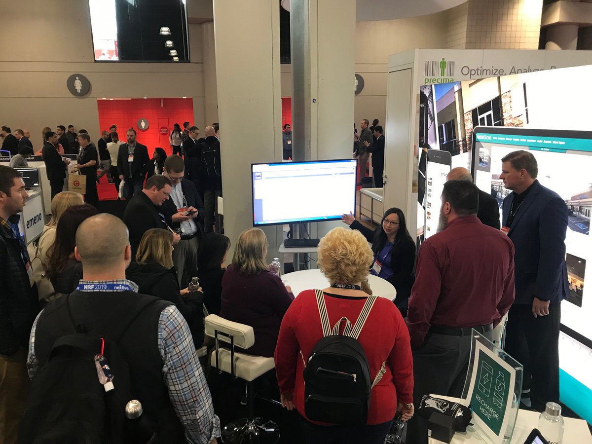 accustore's tweet photo. Hey #NRF2019 attendees! We've been having a blast meeting you all. Haven't chatted with us yet? Be sure to stop by AccuStore's booth 704 before you head out .@NRFBigShow #NRFBigShow #StoreIntelligence #SAAS #Retail #RetailSolutions #RetailTech https://t.co/ULyfcB7ZPd