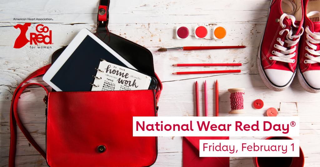Get #red-y for National #WearRedDay® on Friday, Feb. 1. Join us as we raise awareness about cardiovascular disease and save lives. Because when we come together, there’s nothing we can’t do. #WearRedAndGive