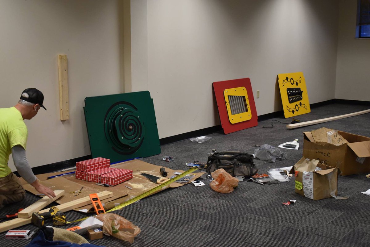 PDProgram's tweet image. Progress being made on the newest additions to our activity room!