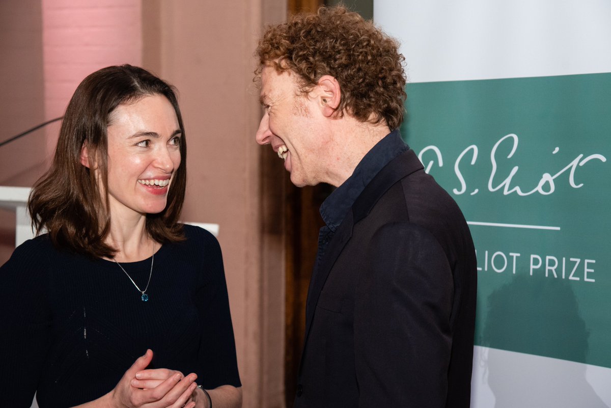 Congratulations to the fabulous Hannah Sullivan for winning the 2018 TS Eliot prize for her 'astonishing debut' collection Three Poems. Here she is at last night's awards do with her publisher Matthew Hollis #TSEliotprize #Wallacecollection #poetry #celebration
