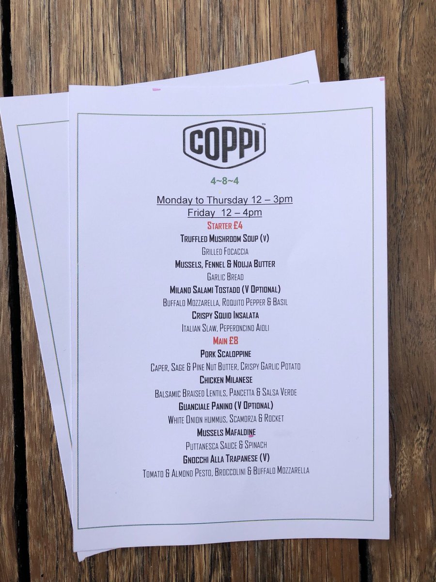🎉 COMPETITION TIME 🎉

We’re giving away a 4-8-4 lunch for two! That’s 3 whole courses on us.

To Enter:

1. Like this post
2. Retweet &amp; quote who you would invite

Winners chosen at 6pm Monday, good luck! 🎉 #CoppiBelfast <a href="/CQBelfast/">#CathedralQuarterBelfast</a>