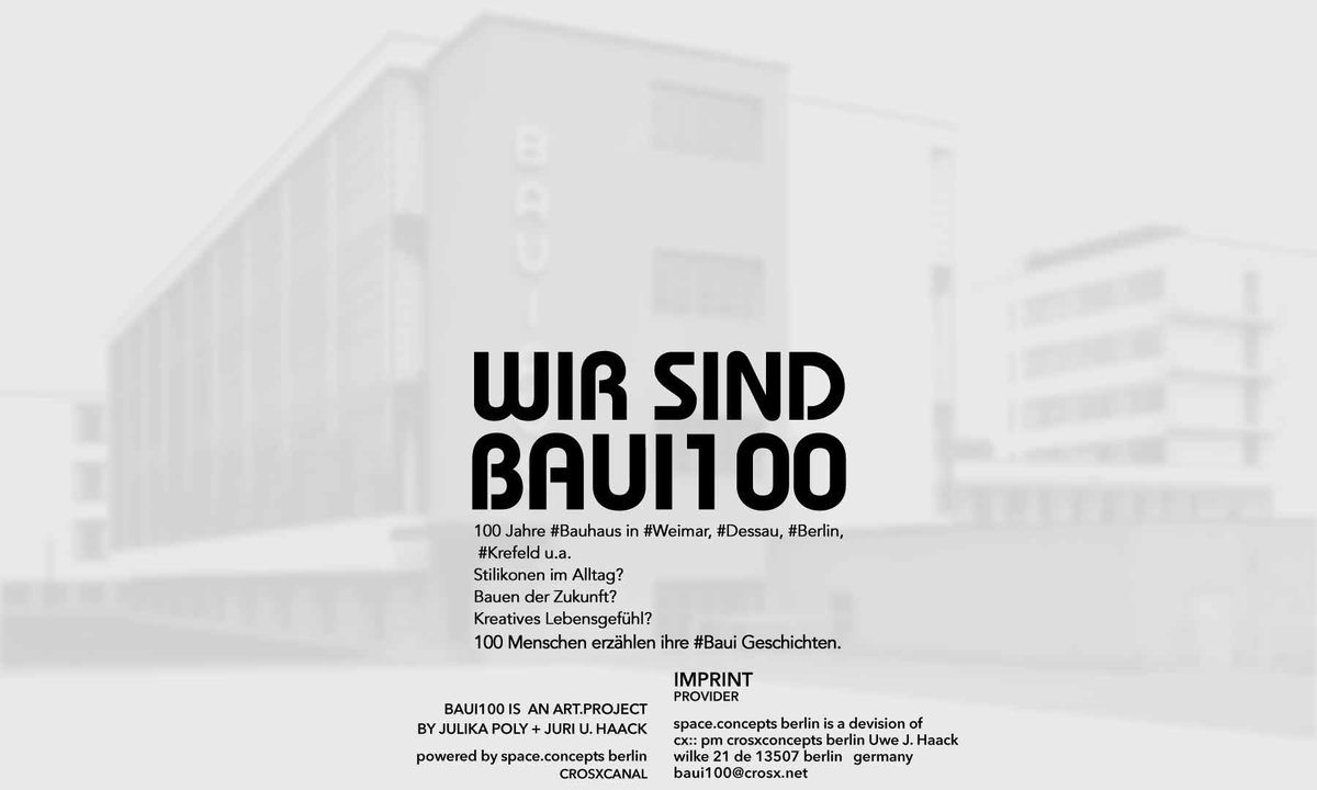 baui100's tweet photo. ▲ #bauhaus100
100 Jahre #Bauhaus in #Weimar, #Dessau, #Berlin, #Krefeld u.a. 

Stilikonen im Alltag?
Bauen der Zukunft?
Kreatives Lebensgefühl? 

100 Menschen erzählen ihre #Baui Geschichten
WIR SIND #BAUI100 ¬ https://t.co/7JqOEPhp5X 
▲ stay tuned! https://t.co/bfCi4O1AGy