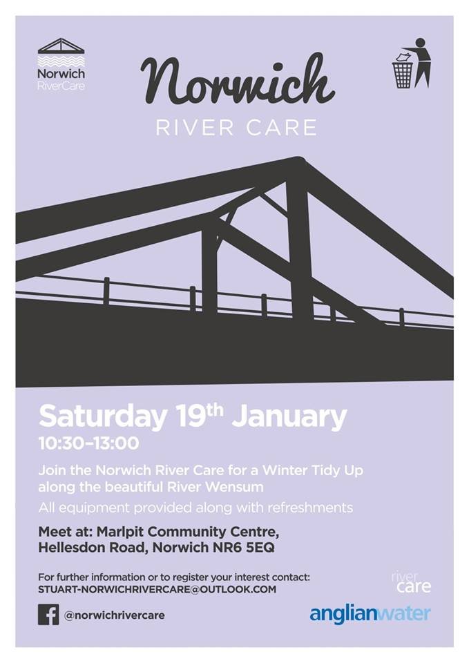 Join us on Saturday for Norwich's first River Wensum Clean Up of 2019! 😀🐳🌿💪<a href="/AnglianWater/">Anglian Water</a> <a href="/KeepBritainTidy/">Keep Britain Tidy</a>