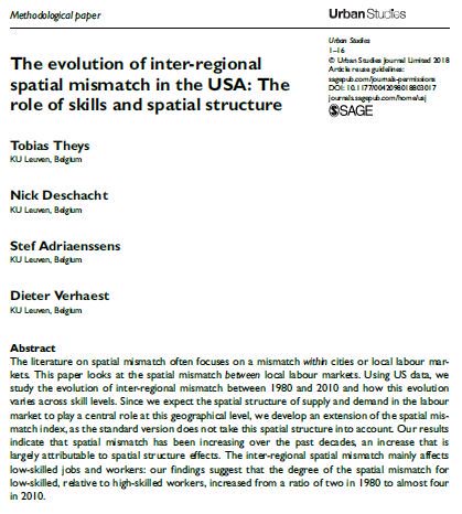 USJ_online's tweet photo. New #MethodologicalPaper develops an extension of the #SpatialMismatchIndex, as the standard version does not take into account the #SpatialStructure of supply and demand in the #LabourMarket https://t.co/NJPxpDEDyW https://t.co/XX9n2h3HFP