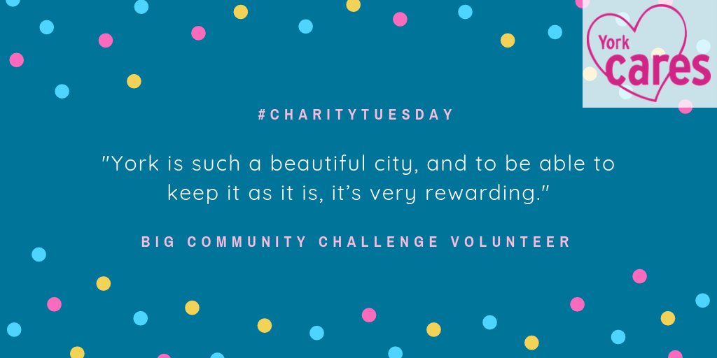 YorkCares's tweet photo. We are so lucky to live in such a beautiful city, and here at York Cares we want to continue to make York a better place through employee volunteering- to find out more about our range of programmes, have a look at our website: https://t.co/CrTnnyN4D4 #CharityTuesday https://t.co/WVGHo5C623