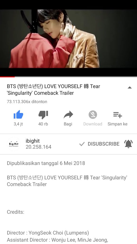Seokjinara's tweet photo. UDAH ADA LAGI DONG 💜💜💜 @BTS_twt 
#singularity 
#Singularitytae https://t.co/mlrMcuh6Ns