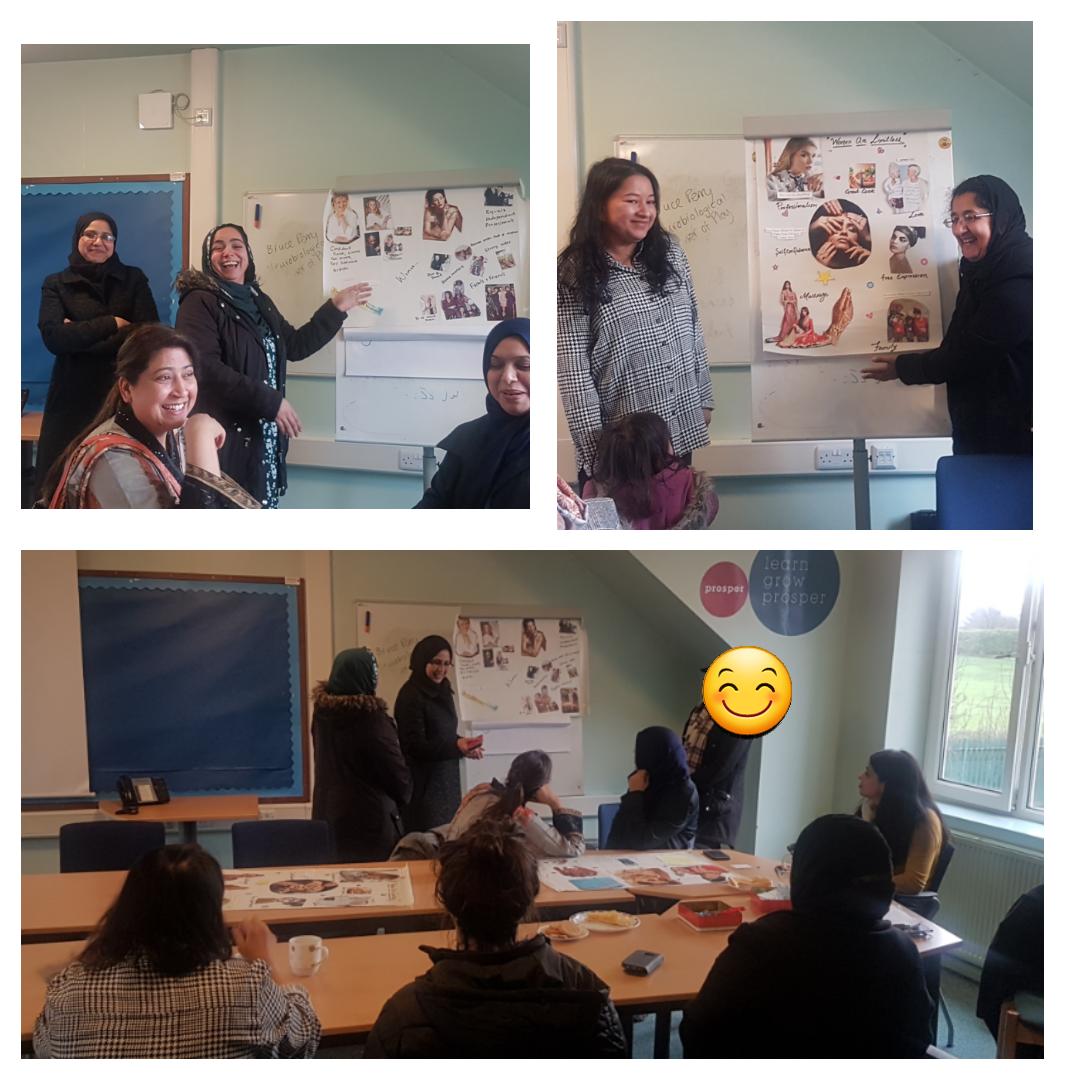CHAI_Project's tweet photo. A fab morning at @WernethPS CHAI. Group creative activity talking about #Women #Strengths #empowerment #roles. Fab presentions #presentationskills #DevelopingWomen #Buildingconfidence #Reducingisolation #Makingfriends getting to know each other https://t.co/l4IdPLvPLh