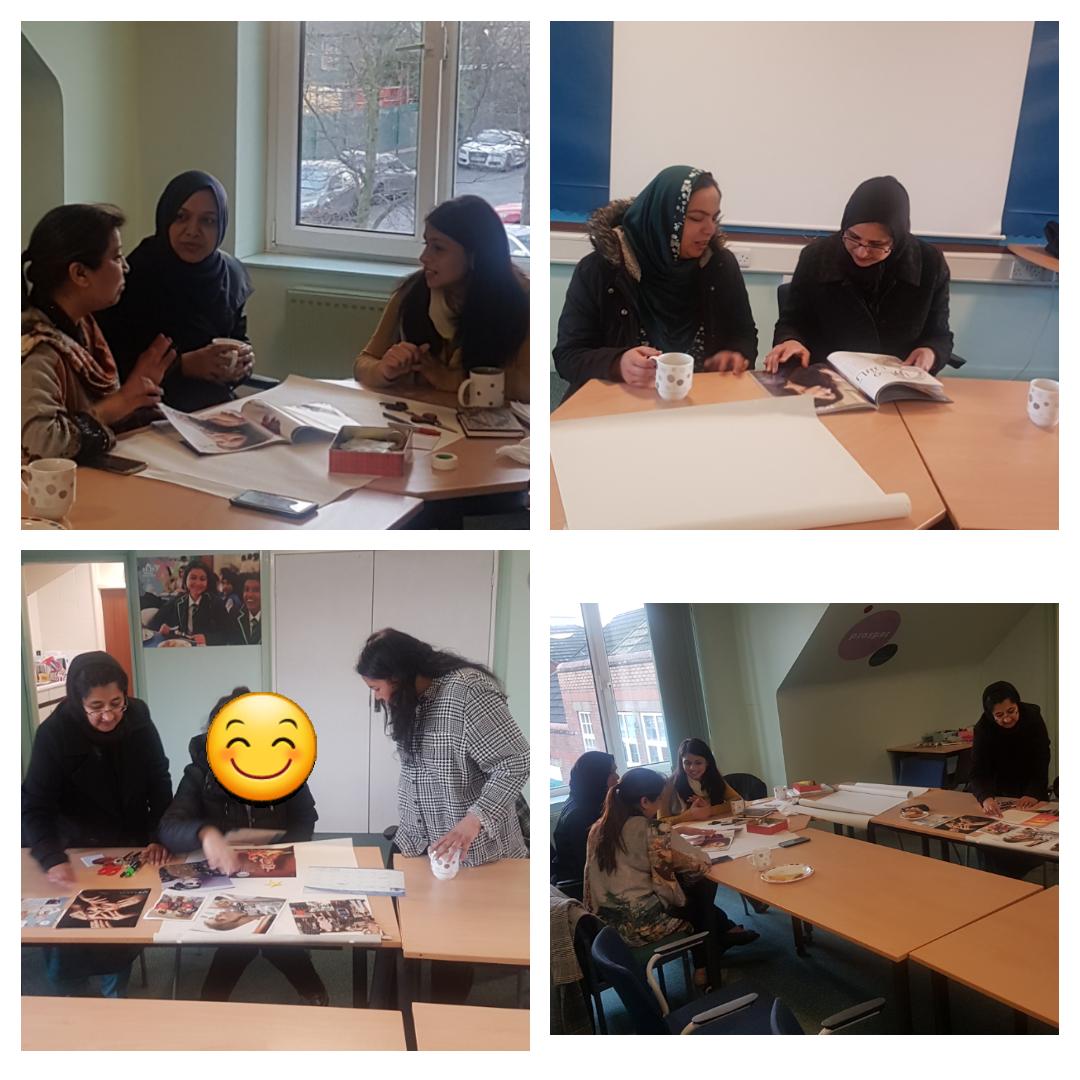 CHAI_Project's tweet photo. A fab morning at @WernethPS CHAI. Group creative activity talking about #Women #Strengths #empowerment #roles. Fab presentions #presentationskills #DevelopingWomen #Buildingconfidence #Reducingisolation #Makingfriends getting to know each other https://t.co/l4IdPLvPLh