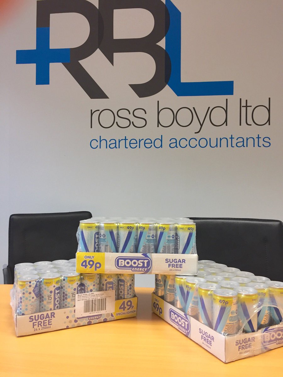 RossBoydGroup's tweet photo. A big thank you to @Boost_DrinksNI ! Just what we needed leading up to the tax return deadline #rbplus #boostdrinks #taxdoesnthavetobetaxing https://t.co/9kMQTRt75k