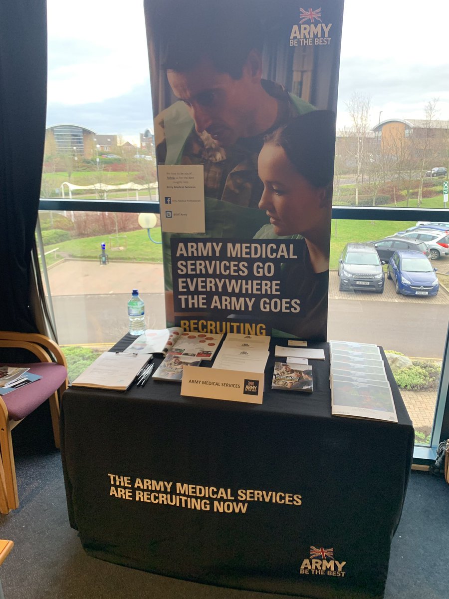We’re here at the Technocentre in all 1.3 at @CoventryUniAC for the <a href="/CUPhysios/">Coventry Uni Physios</a> event 2019 for undergrads and postgrads, welcoming opportunities in @ArmyMedServicesas as a #Physiotherapist #cuphysio