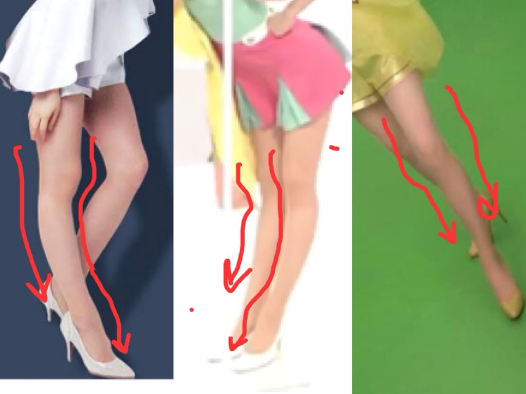 シオケンピ V Twitter のっちの脚の特徴は 太ももの外側はまっすぐなのに 内側の太ももとふくらはぎの境界が反り返ってるところ 見てて気持ちのいい線
