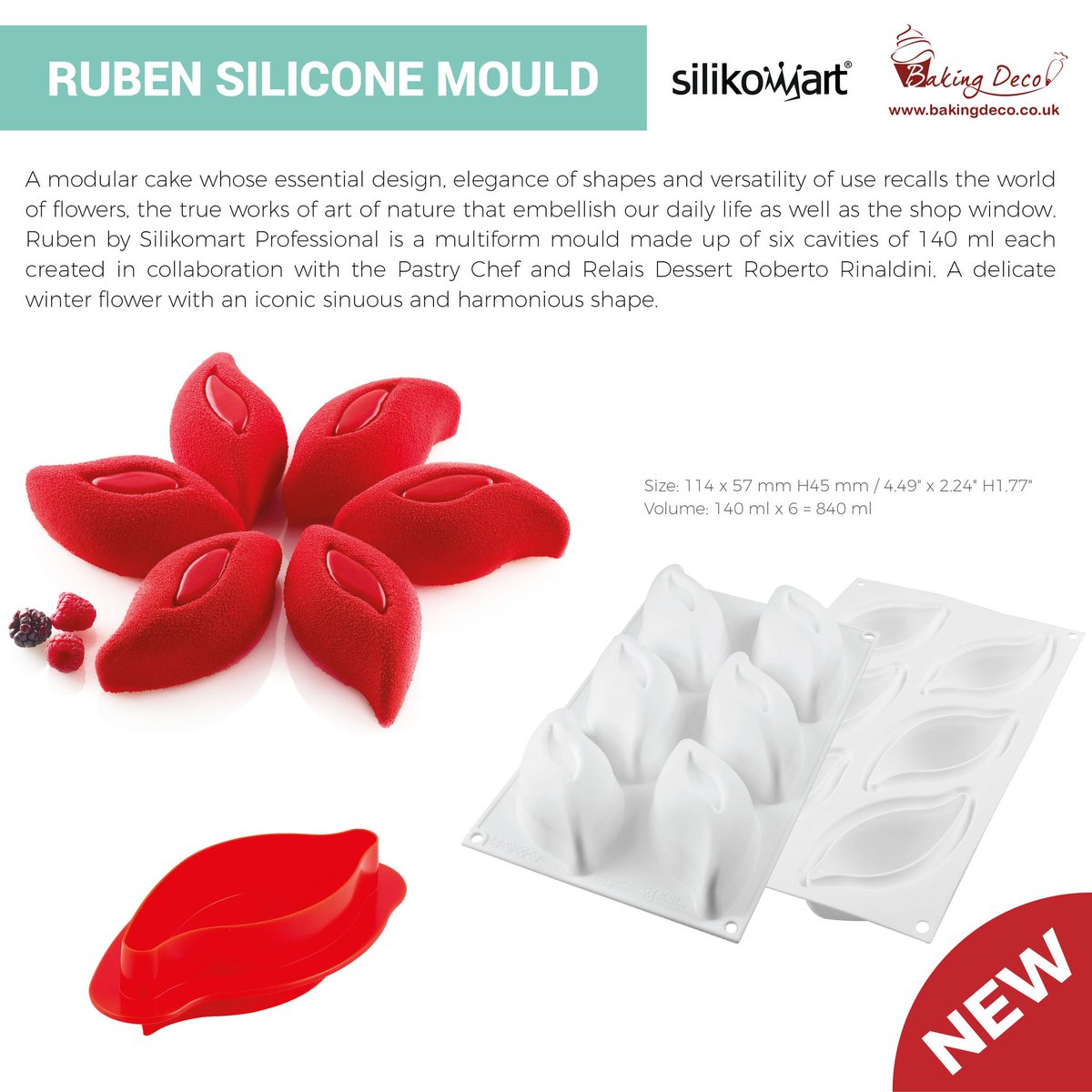 BakingDeco's tweet image. Ruben is newly presented silicone mould kit by Silikomart Professional gaining it's popularity between cake makers really quick. Don't miss you chance to get one for yourself &amp;amp; create elegant look desserts: bakingdeco.co.uk/ruben-140-sili… #siliconemoulds #cakedecorating #baking