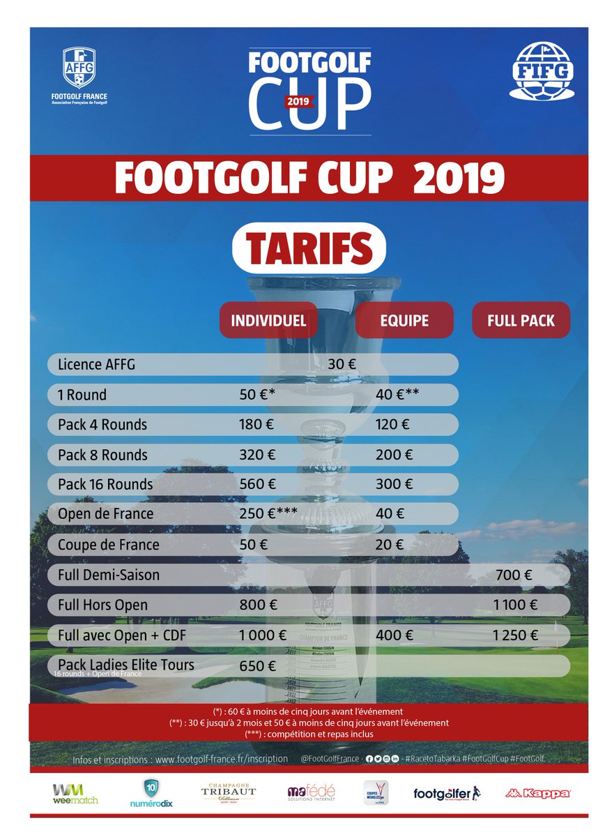 #NewSeason
Les inscriptions 2019 sont ouvertes 🇨🇵️👍
Réservez dès maintenant vos packs pour la saison 2019
>>> Toutes les infos ici : footgolf-france.fr/footgolf-cup-2…
#EspritFootGolf #FootGolfCup #CDFFootGolf #FootGolf ⚽️⛳️