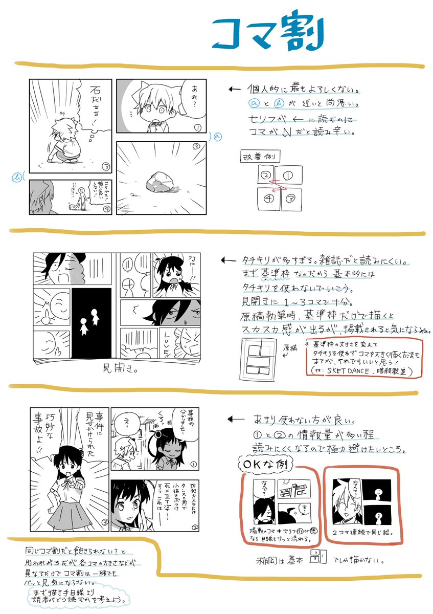 プロ漫画家さん直伝の 絵がうまくなくても漫画を読みやすくする方法 がとても参考になる Togetter