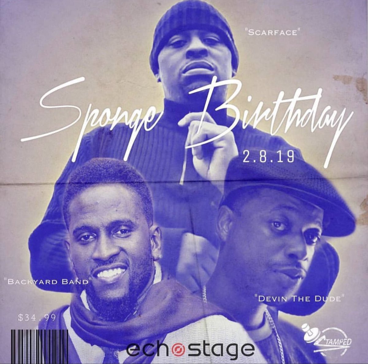 DreaAloha's tweet photo. Scarface. Devin The Dude. BYB
FRIDAY, February 8th @ @echostage
Tickets $35 DM ME #StampedMob https://t.co/ZMInsmw8fU