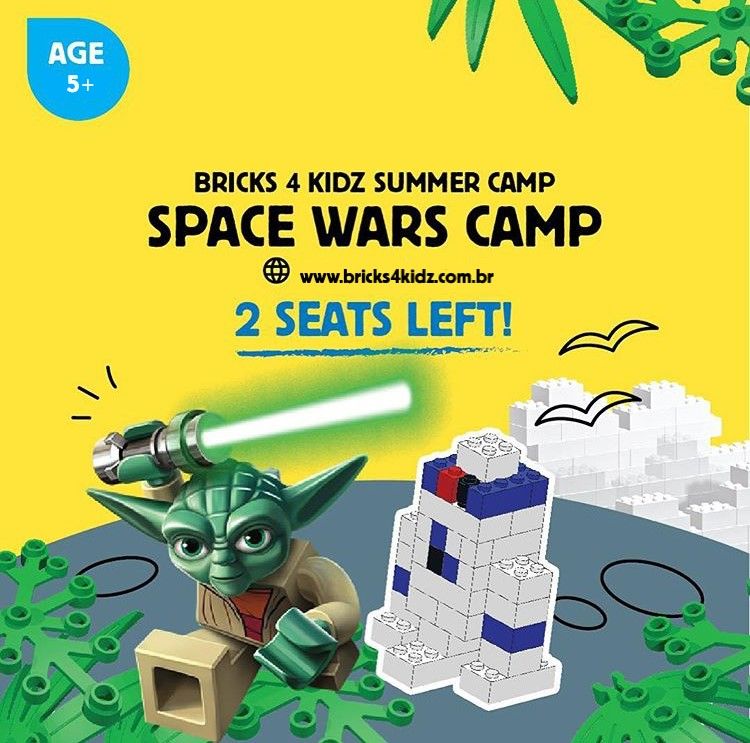code4kidzbr's tweet image. * * RESTAM SOMENTE DUAS VAGAS! * * 
Seu filho gosta de Star Wars e de LEGO? Então corra pois restam somente duas vagas para nossa Colônia de Férias JEDI Space Camp na semana que vem!!
.
#starwars #lego #legostarwars #JEDI