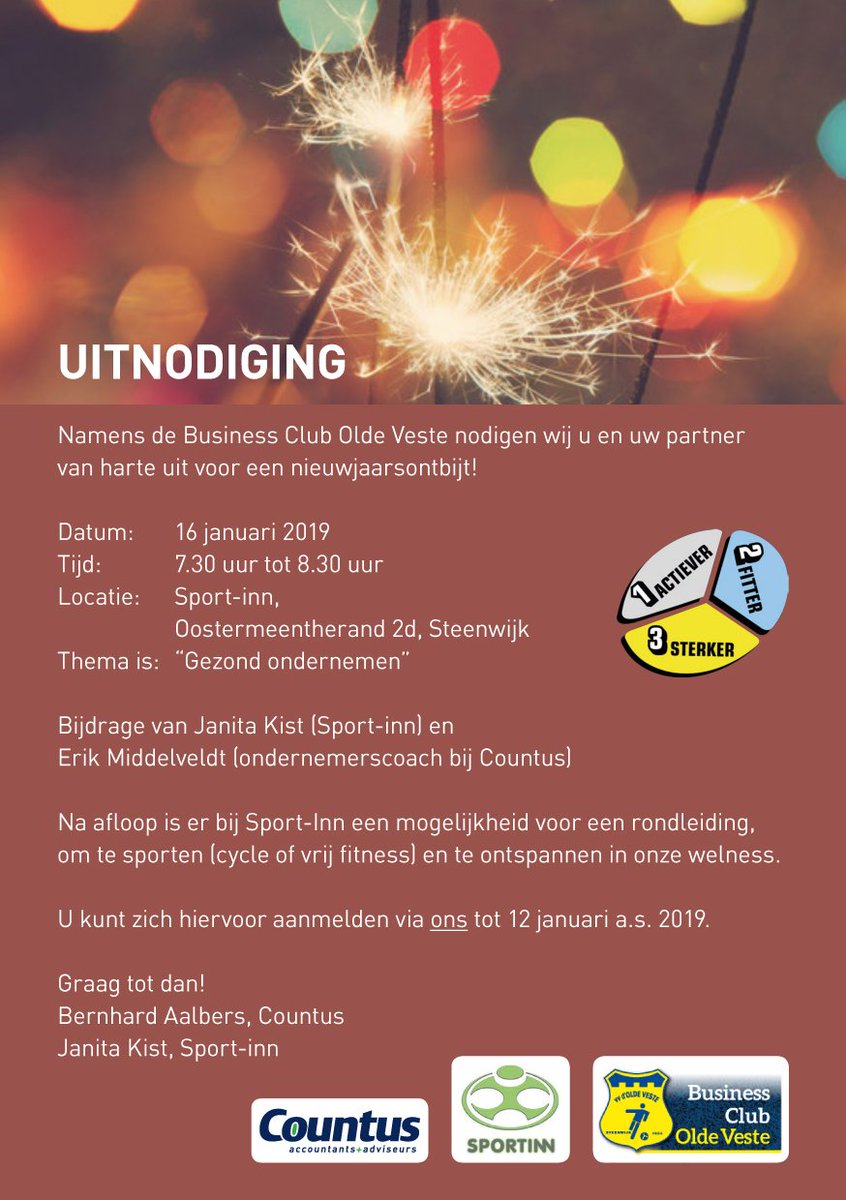 OVBusinessclub's tweet photo. Sportinn en Countus verzorgen nieuwjaarsontbijt voor sponsoren Olde Veste https://t.co/nXU71WX7kj https://t.co/f9mRzrRo9D