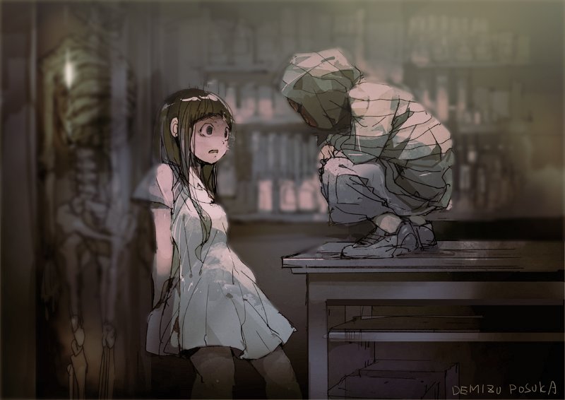 「不安 」|出水ぽすか(ポ～ン）🦉🎃🦈のイラスト