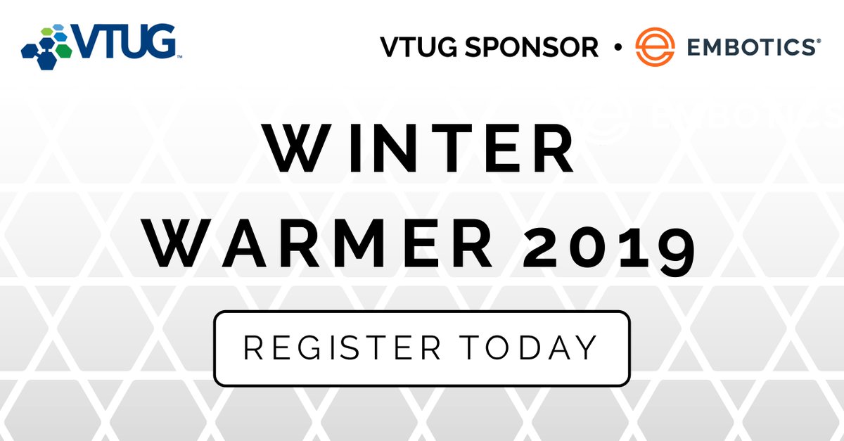 The annual #VTUG Winter Warmer 2019 is just around the corner! Have you registered? If not, make sure to save your spot here → bit.ly/2Fs4oF8