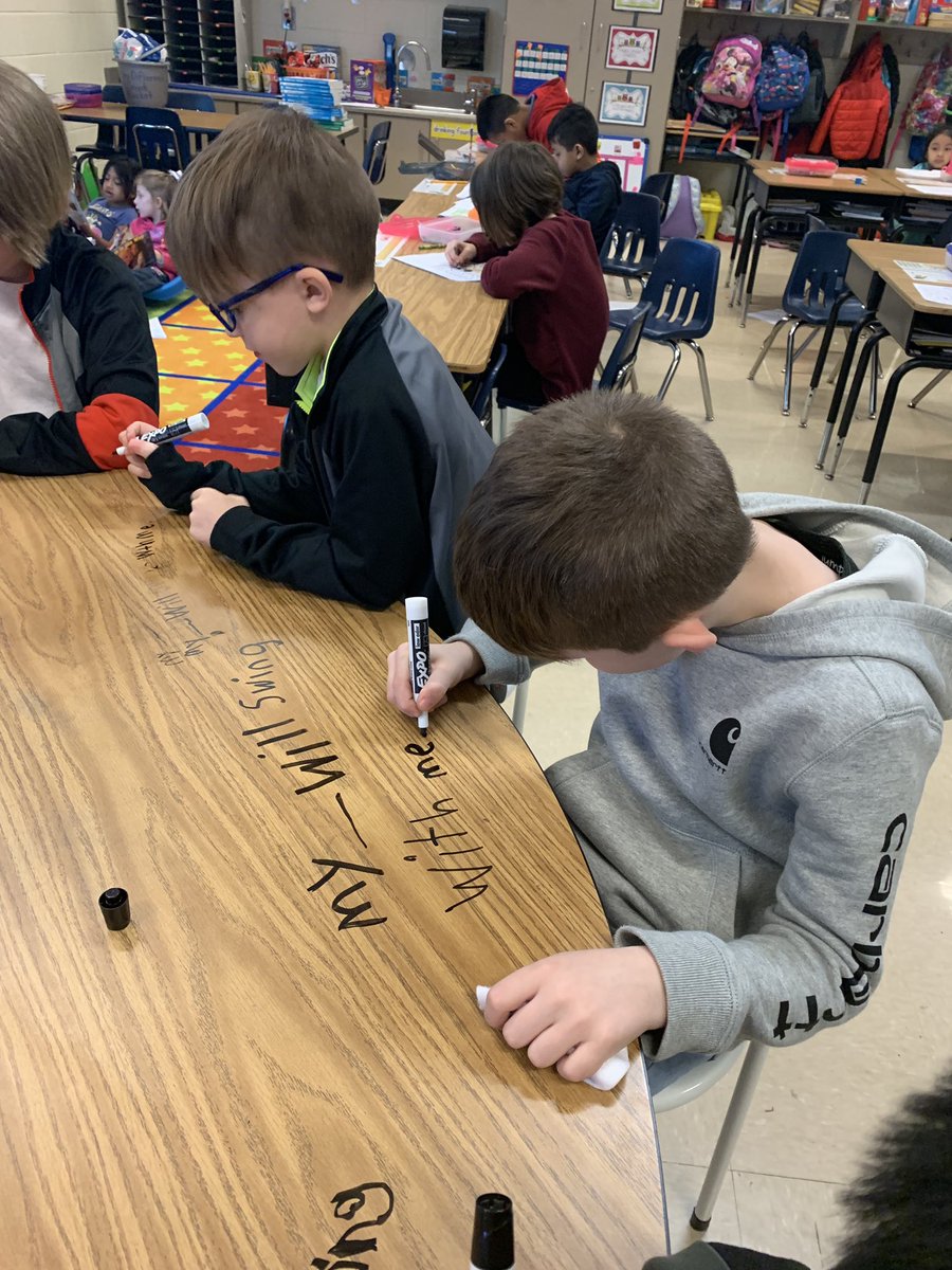 First grade students working hard on sentence writing!  <a href="/KnoxESKnights/">Knox ES Knights</a>