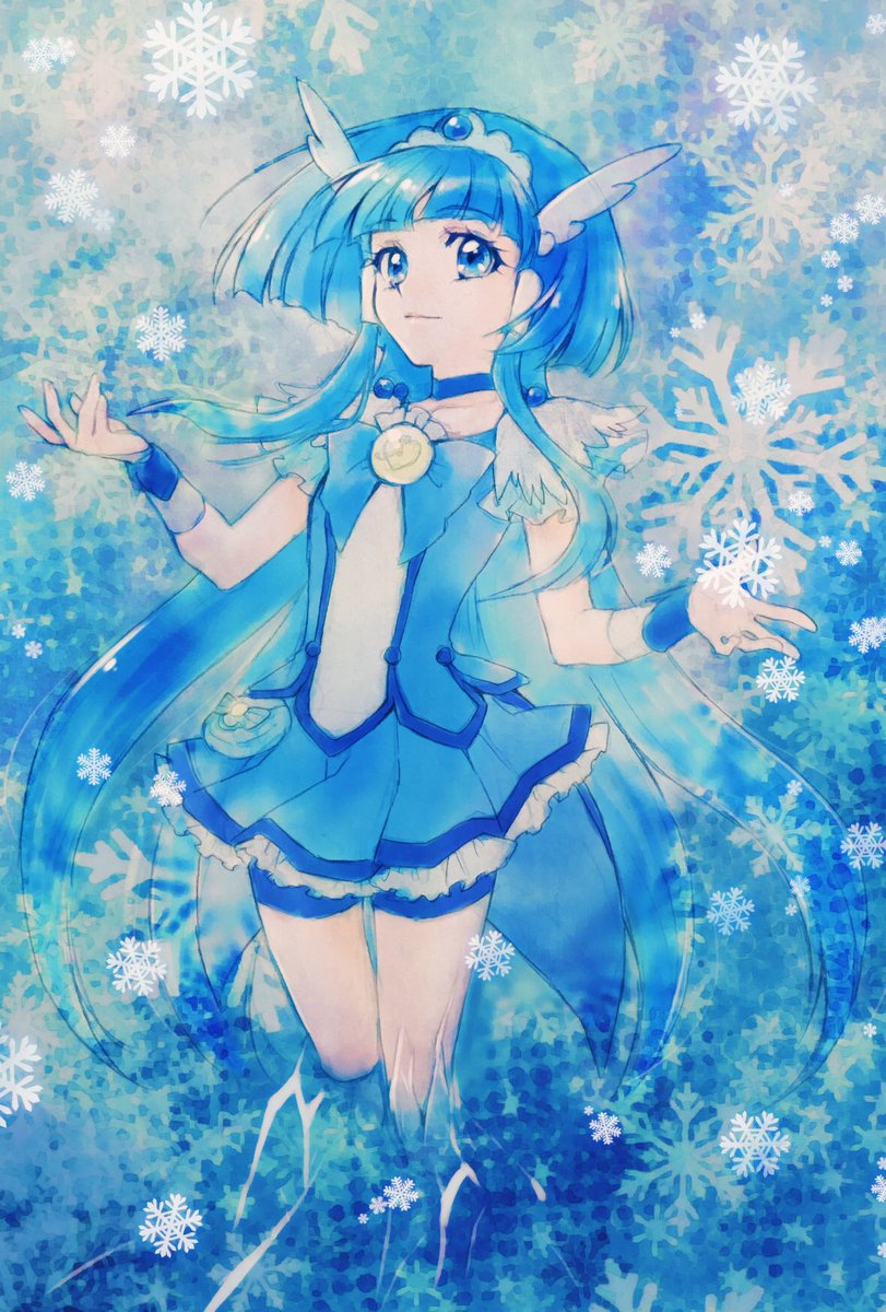 青木れいか ,キュアビューティ 「キュアビューティ
 #プリキュア版深夜の真剣お絵描き60分一本勝負 」|愛禅のイラスト