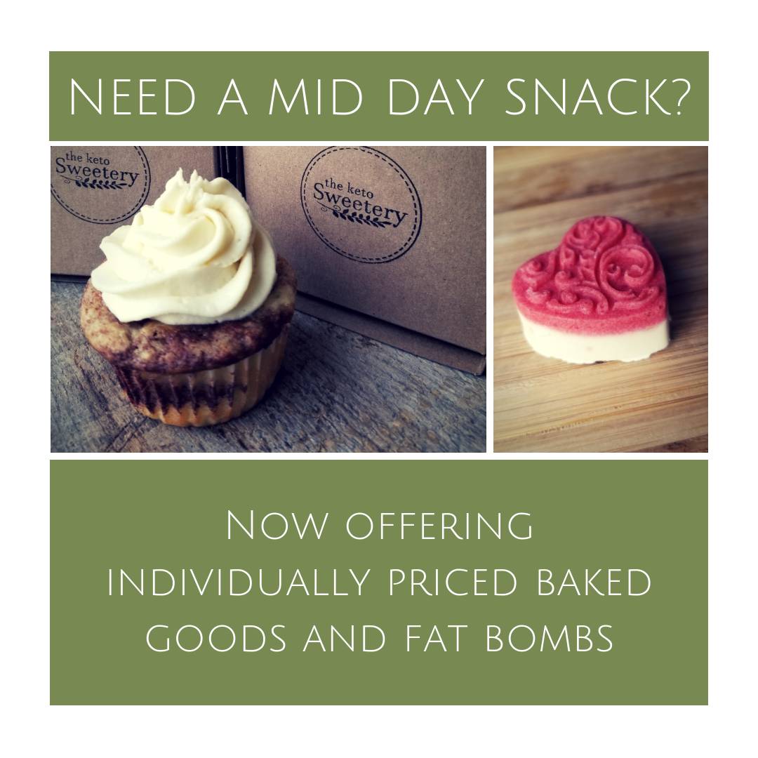 TheKetoSweetery's tweet photo. Need a mid day pick me up? Come grab a couple fat bombs to eat in store or on the go. Open today from 10 to 2!
Baked goods: $2 each
Fat bombs: $1.50 each*
Coffee drops: $1.50 each
*mint chocolate fat bombs, $0.50 each
.
.
.
#keto #ketogenic #lchf #glutenfree #sugarfree #shop519 https://t.co/JTQGIurXXI
