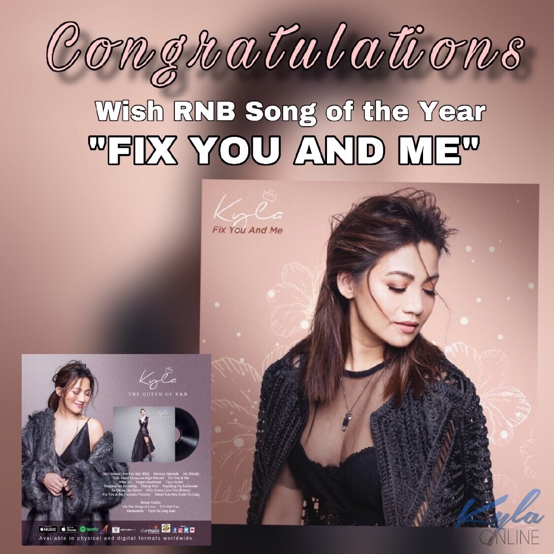 KylaOnline_'s tweet photo. Congratulations @Kylareal, sir @JonathanManalo, @StarMusicPH and @cornerstone_ofc !

Thank You, KYLAOnliners for your endless love and support! ❤️ https://t.co/tBnkxzfc3G
