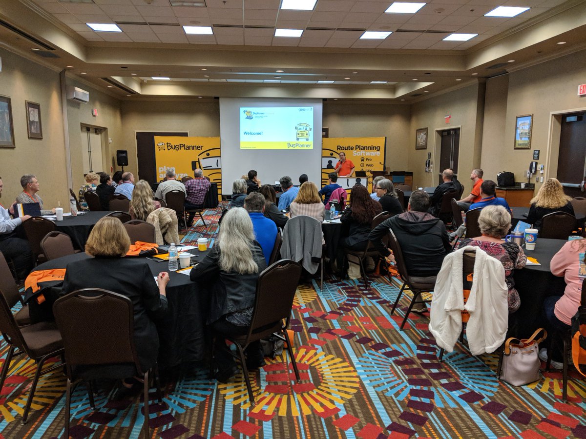 We're excited to be in #Daytona Florida again this year for our 3rd annual #BusPlanner Summit! Here are some pics from our welcome message and presentation on What's New in BusPlanner!