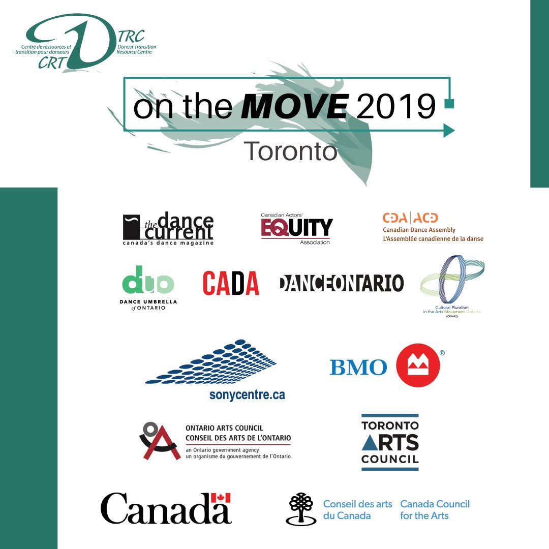 on the MOVE 2019 Toronto is coming February 1st! OTM is a FREE conference helping you connect to resources that will serve your career in professional dance!  DTRC.CA
#dance #emerging #transitions #resource #graduating #movement #dtrc #otm2019